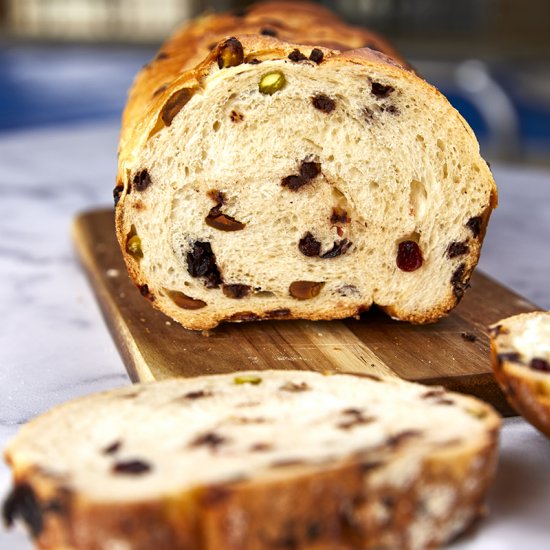 Cran Pistachio Chocolate Chip Bread