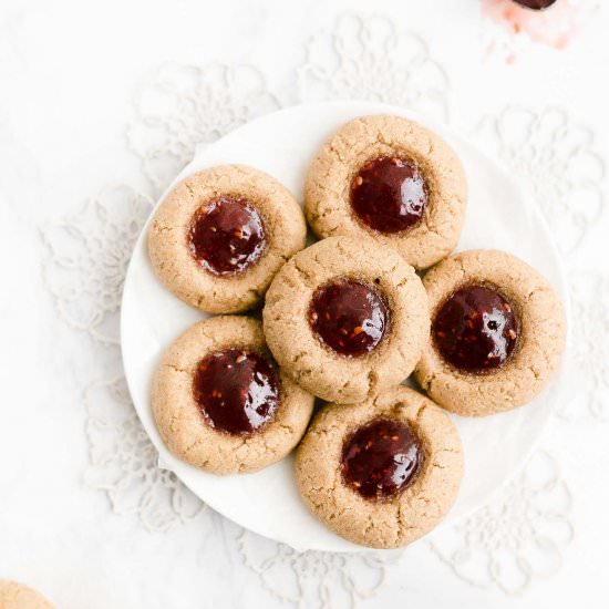 Healthy Spiced Thumbprint Cookies