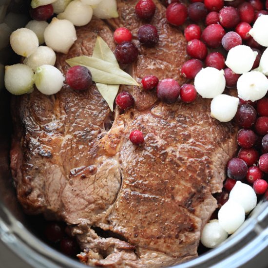 Slow Cooker Cranberry Pot Roast