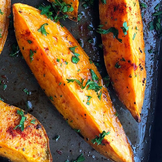 Baked Sweet Potato Wedges