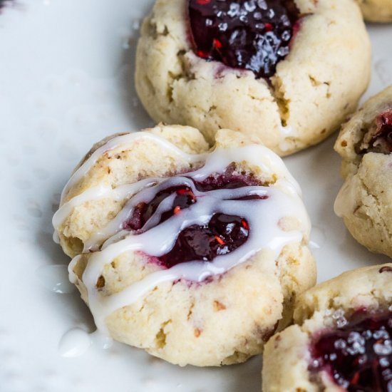 Raspberry Thumbprint Cookies