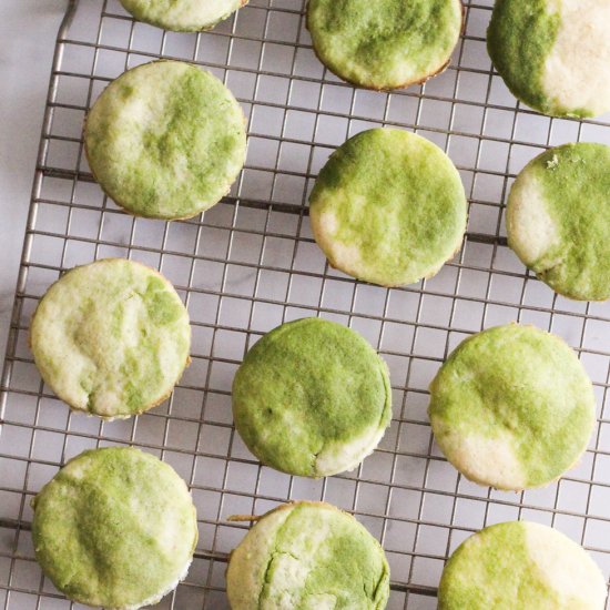 Marbled Matcha Sugar Cookies