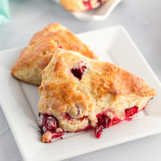 Bakery Style Cranberry Lemon Scones