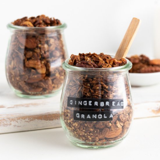 Gingerbread Granola (Vegan & GF)