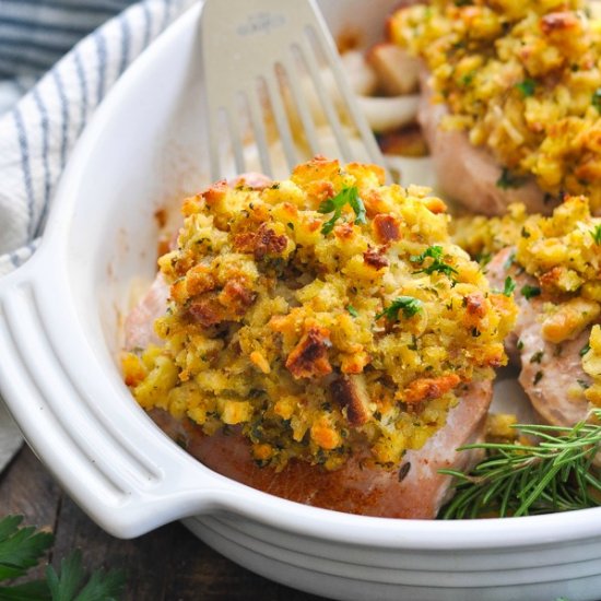 Pork Chops with Stuffing