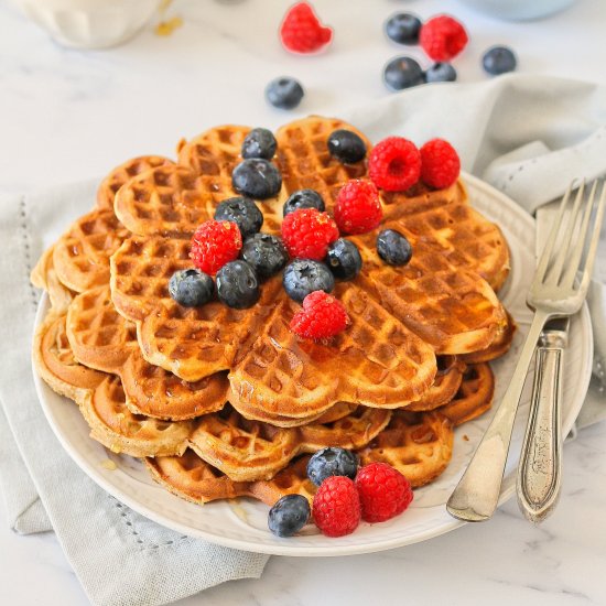 Christmas gingerbread waffles