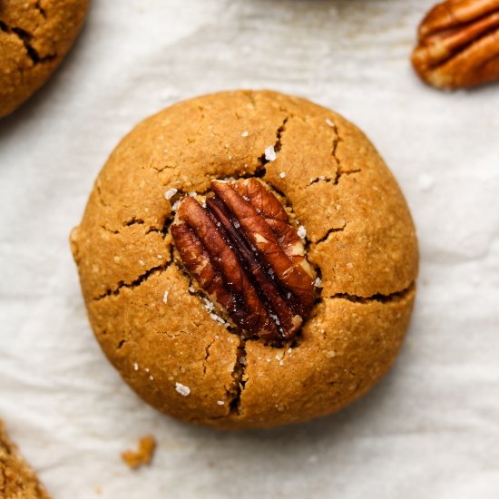 browned coconut butter pecan cookie