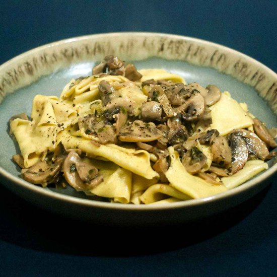 Mushroom Ragu with Torn Pasta