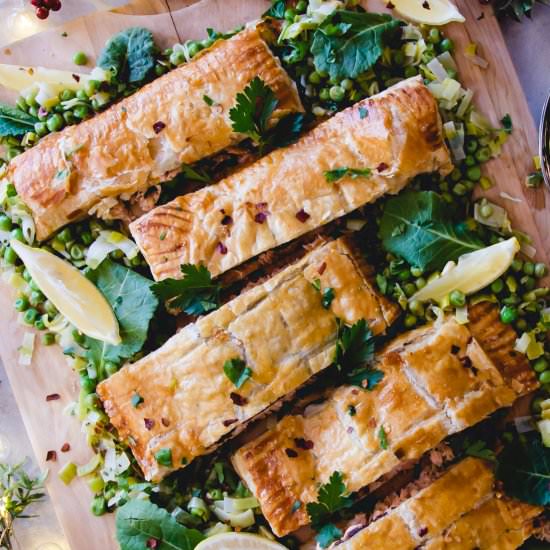 Black Garlic Salmon Wellington