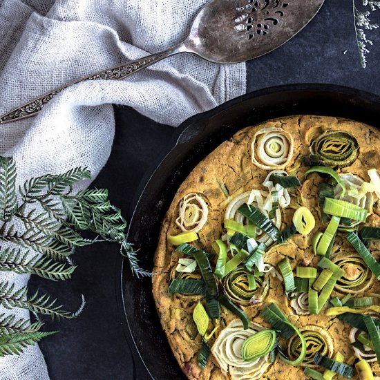 Vegan Leek & Onion Frittata (gf)