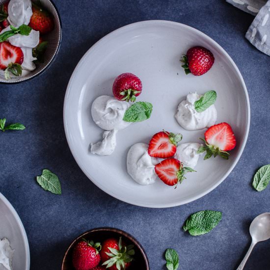 Easy Vegan Strawberries and Cream