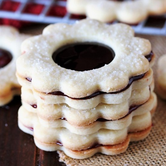 Raspberry Jam Sandwich Cookies