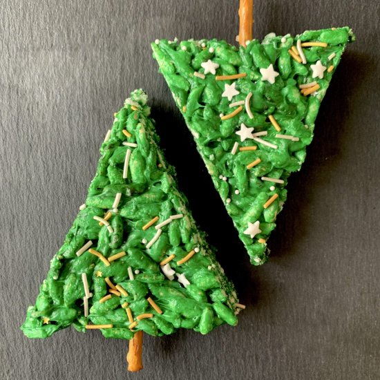 Christmas Tree Rice Cereal Treats