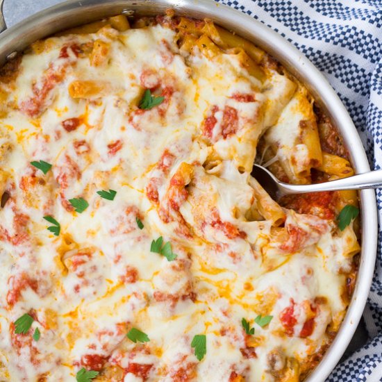 One Pot Baked Ziti