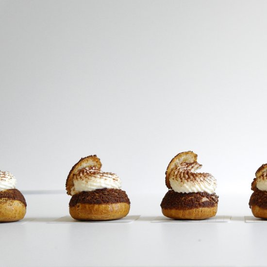 tiramisu cream puffs