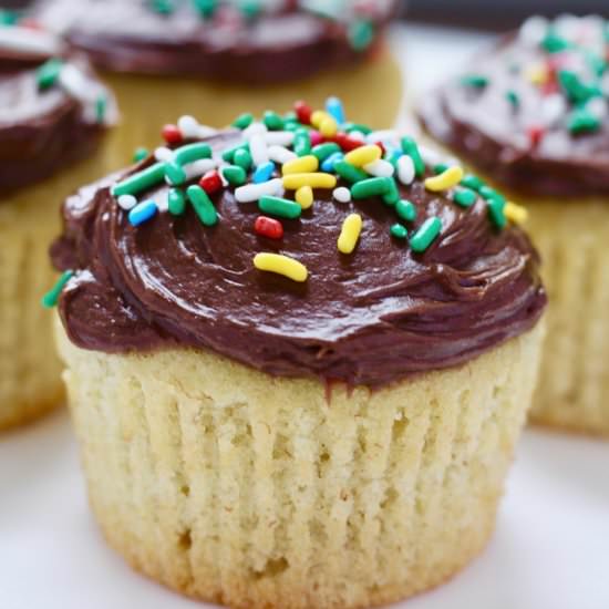 Yellow Cake Cupcakes (Dairy Free)