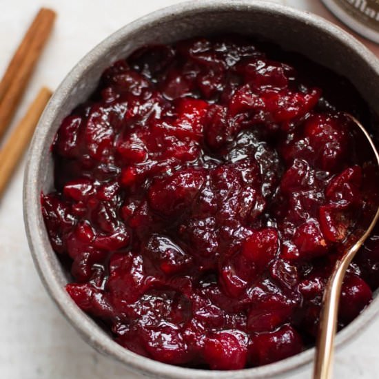 boozy cranberry sauce