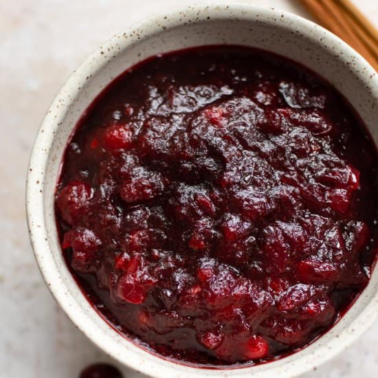 super easy cranberry sauce