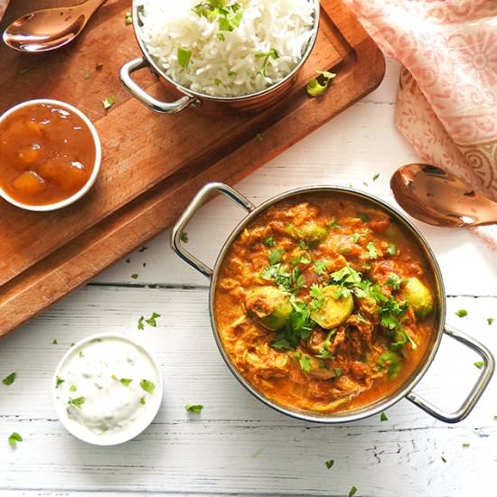 Leftover Turkey & Sprout Curry