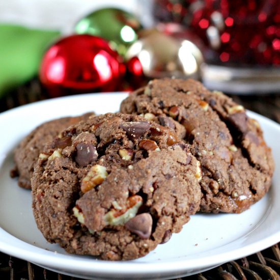 Chocolate Turtle Cookies