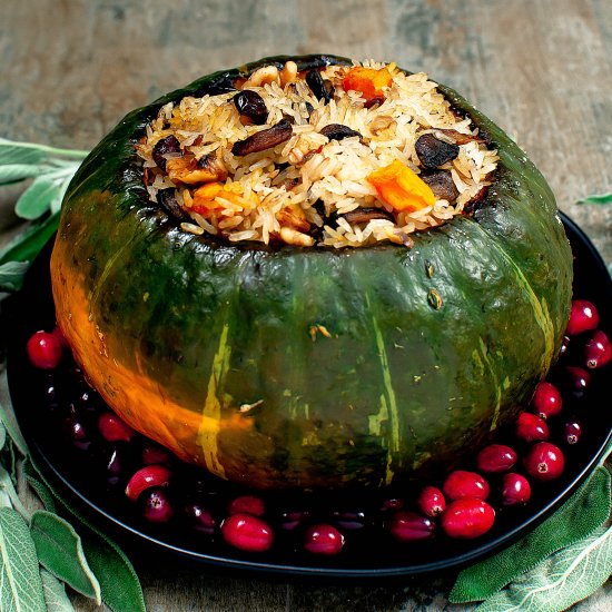 Savory Stuffed Kabocha Squash