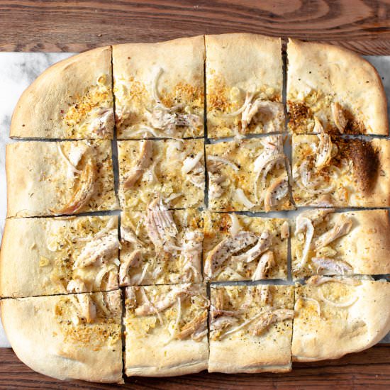 Healthier White Chicken Pizza