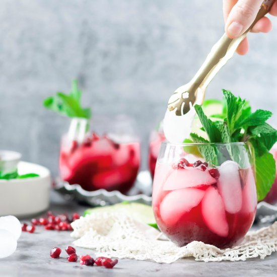 Pomegranate vodka cocktail