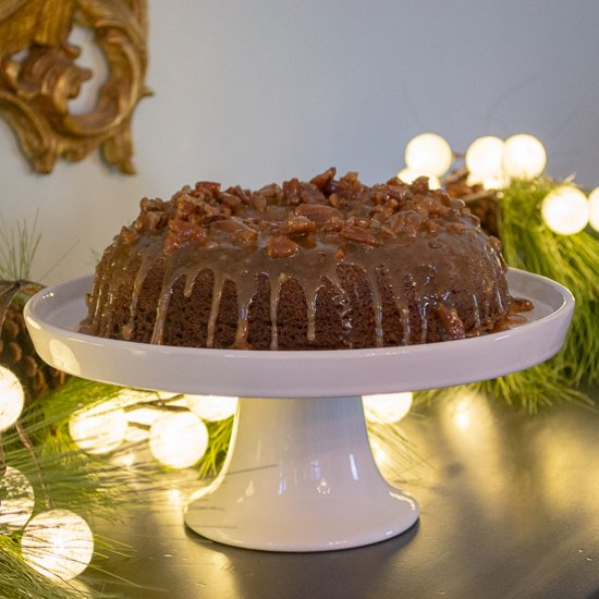 Pecan Praline Chocolate Cake