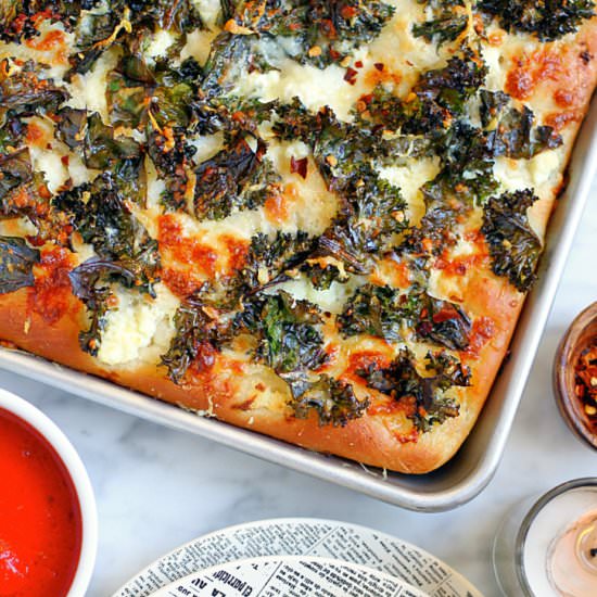 Kale and Ricotta Grandma Pie