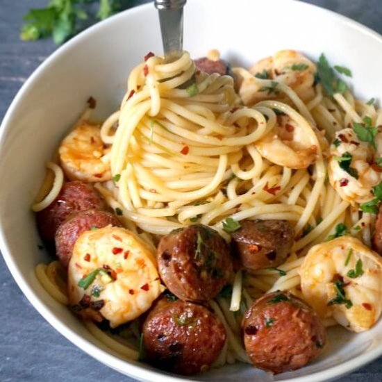 Prawn and Chorizo Pasta