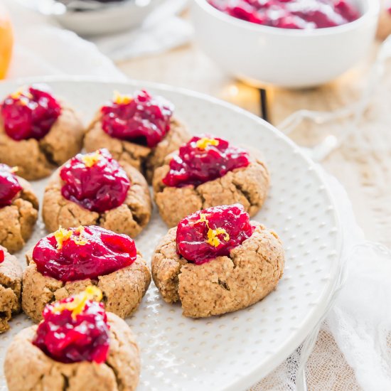 Cranberry Orange Almond Thumbprints