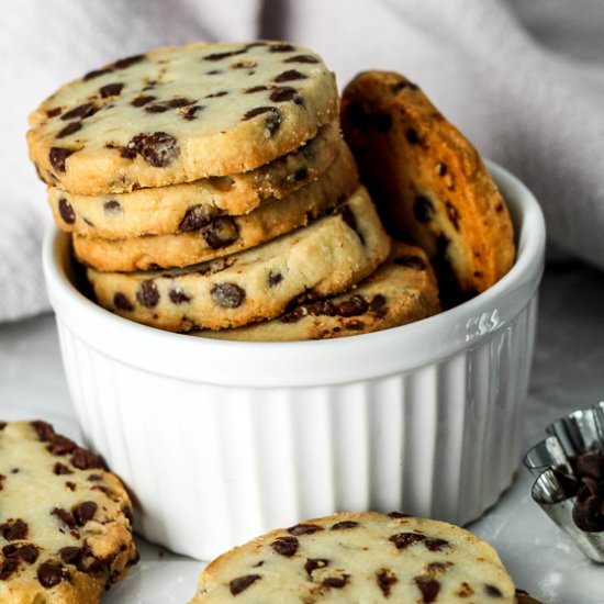 Chocolate Chip Shortbread Cookies