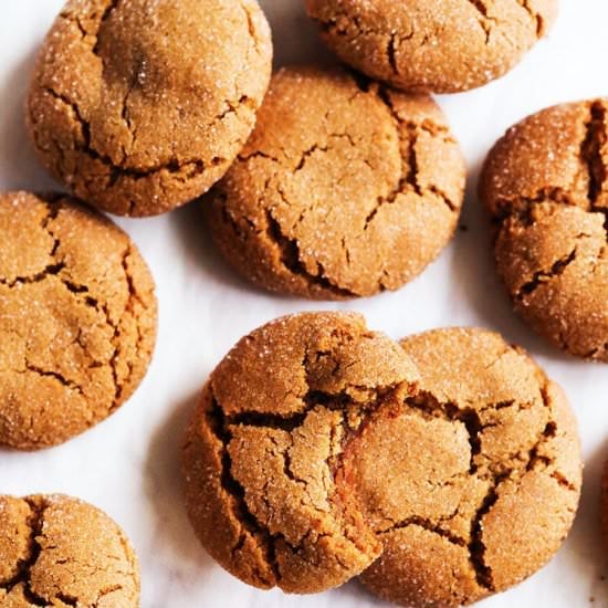 Soft and Chewy Molasses Cookies