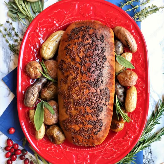 Stuffed Seitan Vegan Holiday Roast