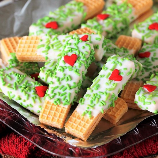 Grinch White Chocolate Sugar Wafers