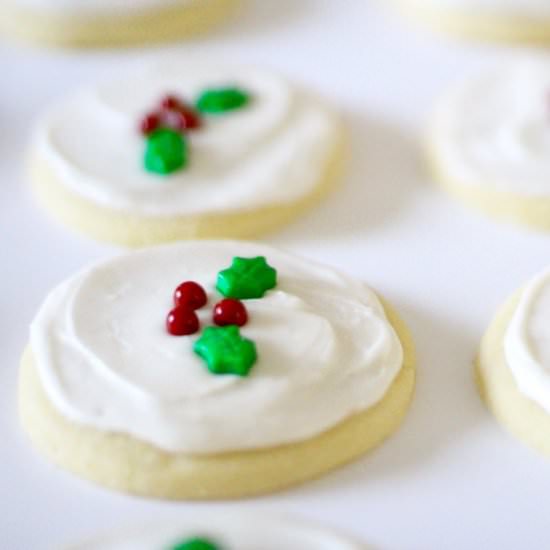 Holly Holiday Sugar Cookies Recipe