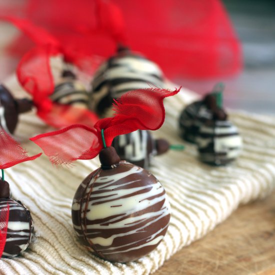 Christmas chocolate balls