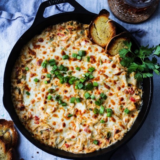 hot cheesy crab dip