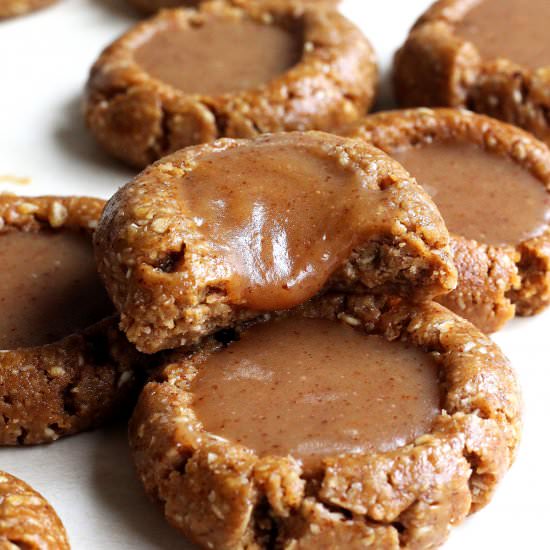 Caramel Gingerbread Thumbprints