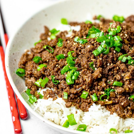 15 Minute Korean Beef Bowl