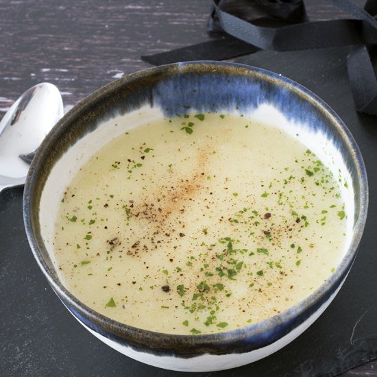 Parsnip and apple soup