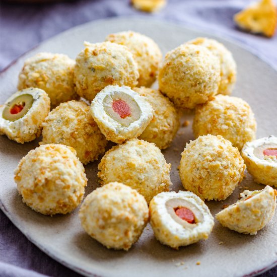 olive stuffed cheese ball bites