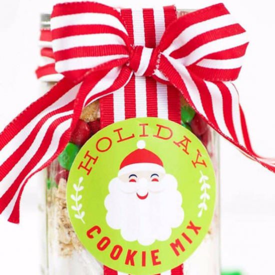 Holiday Cookies in a Jar