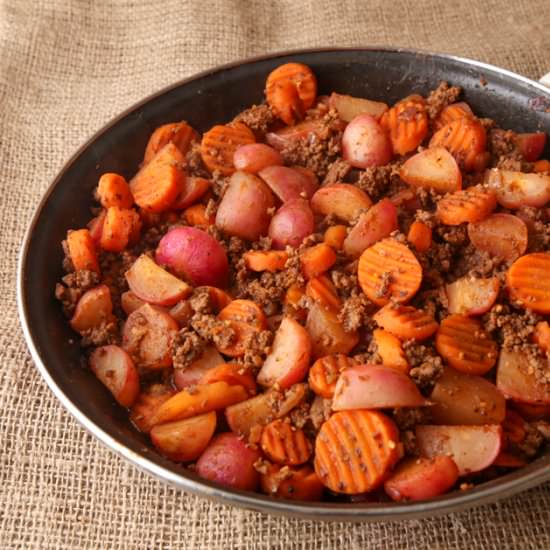 Low Carb Beef & Radish Skillet