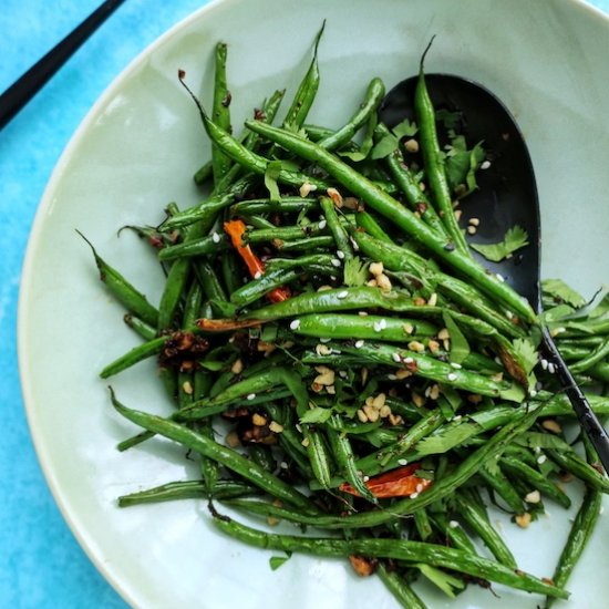 Easy Broiled Sichuan Green Beans