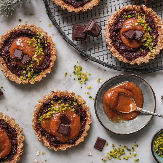 Chocolate Tartlets & Date Caramel