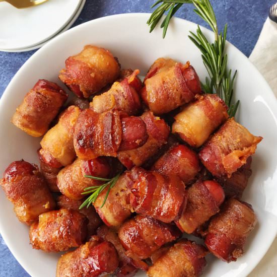 Maple Dijon Bacon Wrapped Sausage