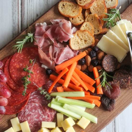 Healthier charcuterie board