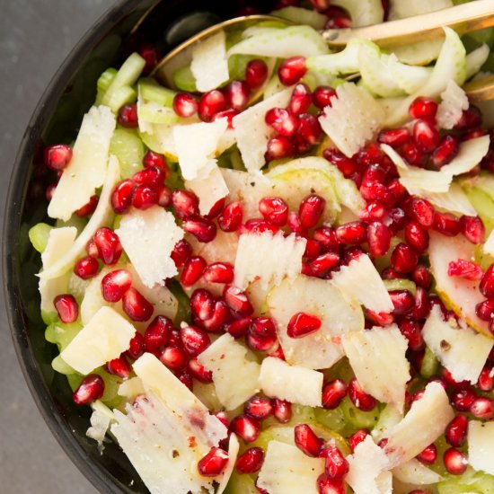 Celery salad with parmesan