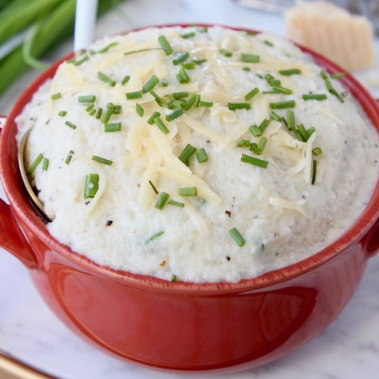 Cheesy Mashed Cauliflower